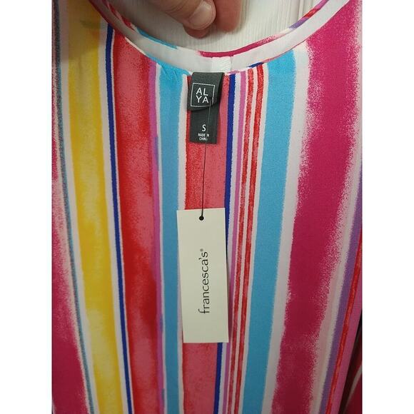 Alya Francesca Striped Mini Spaghetti Strap Dress Size S - Picture 5 of 10
